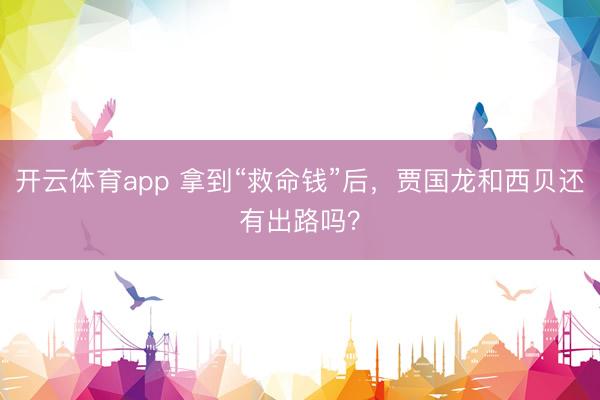 开云体育app 拿到“救命钱”后，贾国龙和西贝还有出路吗？