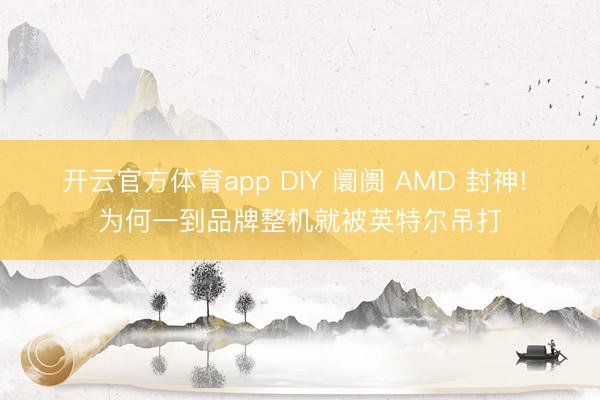 开云官方体育app DIY 阛阓 AMD 封神! 为何一到品牌整机就被英特尔吊打