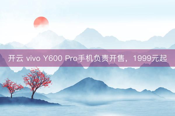 开云 vivo Y600 Pro手机负责开售，1999元起