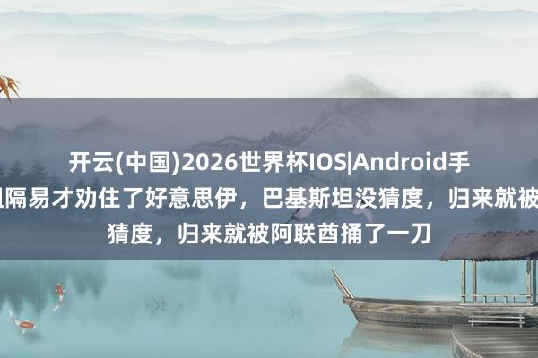 开云(中国)2026世界杯IOS|Android手机app下载 好阻隔易才劝住了好意思伊，巴基斯坦没猜度，归来就被阿联酋捅了一刀