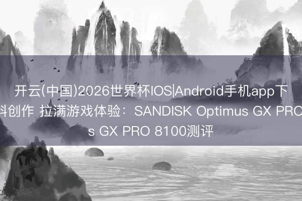 开云(中国)2026世界杯IOS|Android手机app下载 提速专科创作 拉满游戏体验：SANDISK Optimus GX PRO 8100测评