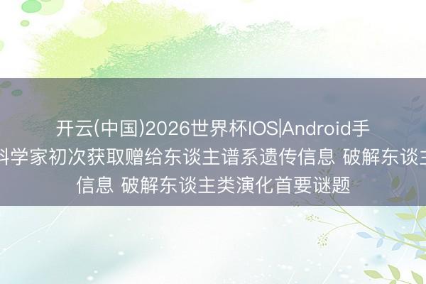 开云(中国)2026世界杯IOS|Android手机app下载 我国科学家初次获取赠给东谈主谱系遗传信息 破解东谈主类演化首要谜题